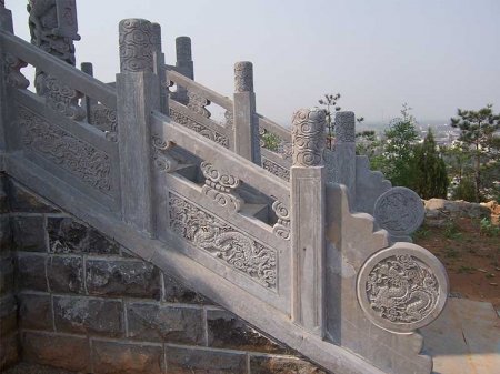 山區景觀鏤空青石欄板